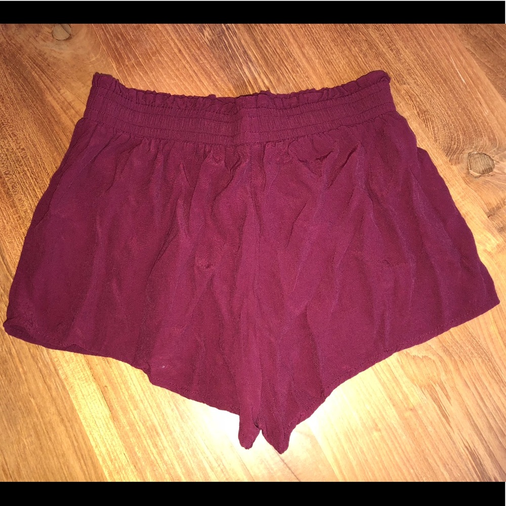maroon shorts
